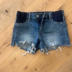 Joe's Jeans Blue maternity Distressed Jean Shorts